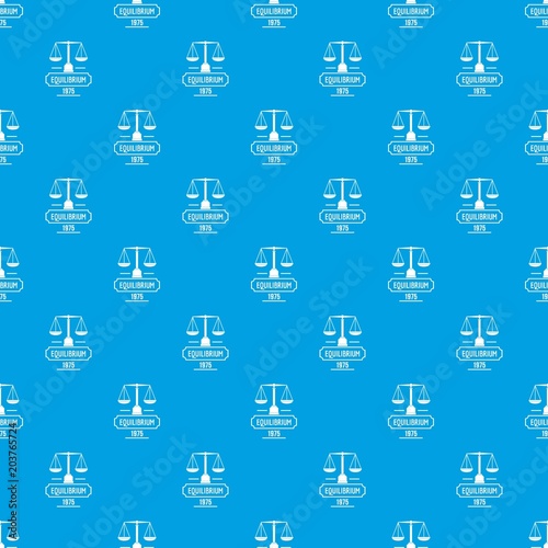 Equilibrium pattern vector seamless blue repeat for any use