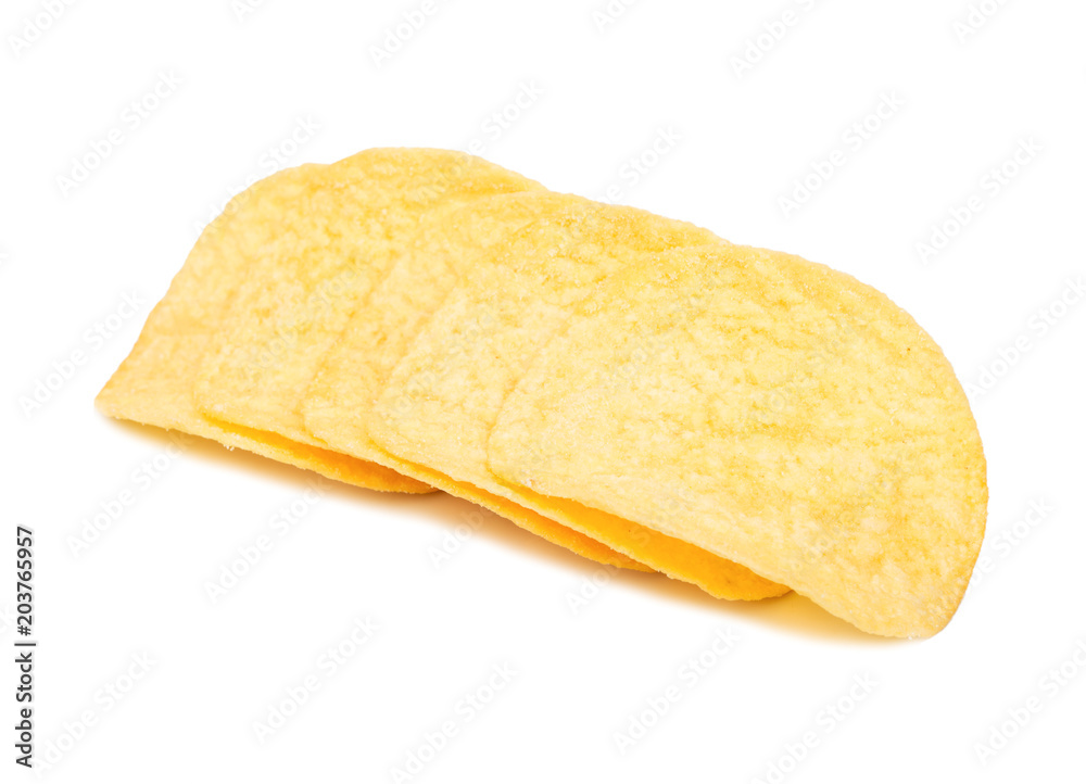 Stack of potato chips Stack of potato chips