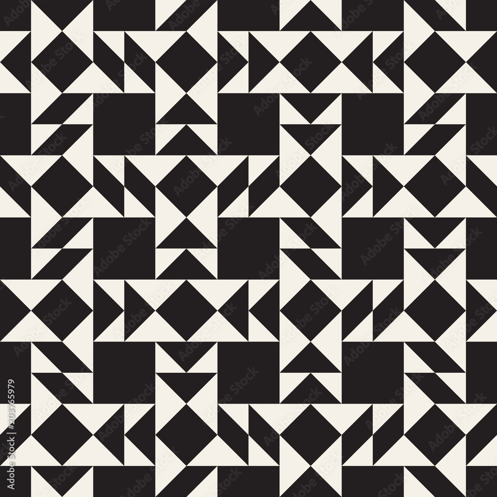 Vector seamless pattern. Modern stylish abstract texture. Repeating geometric tiles..