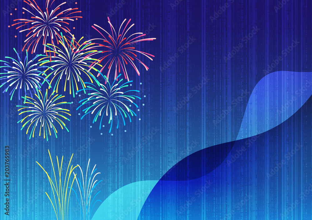 打上花火背景stock Vector Adobe Stock