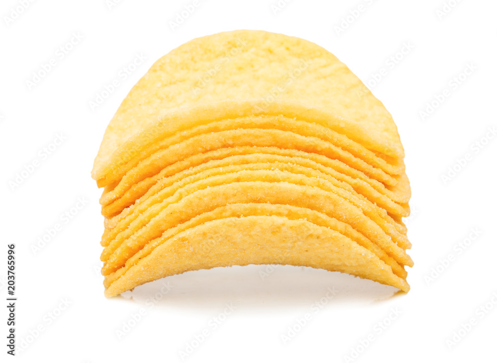 Stack of potato chips Stack of potato chips
