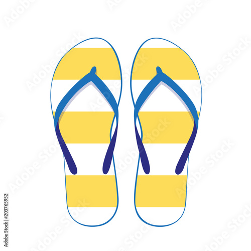 weiß und gelb gestreifte flipflops