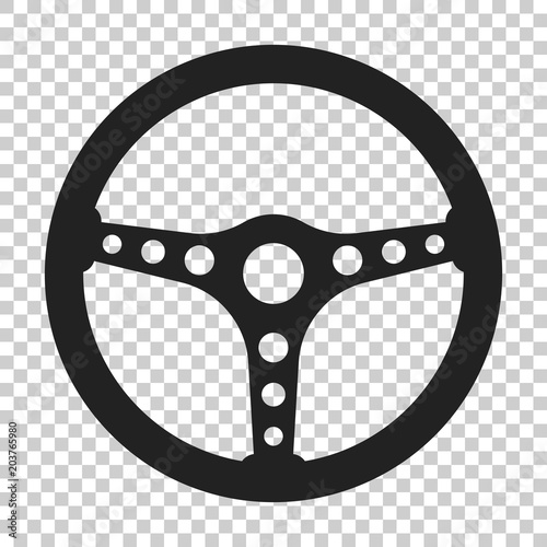 Fototapet Steering wheel icon