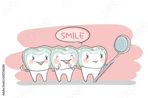 tooth with dental care concept