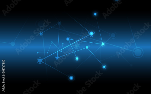 Abstract background connecting innovation dots and line communication concept