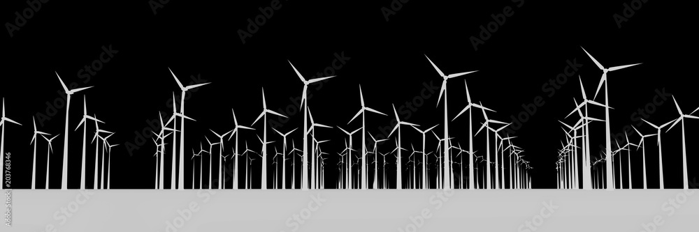 Erneuerbare Energien / Windräder schwarz weiss Erneuerbare Energien / Windräder schwarz weiss