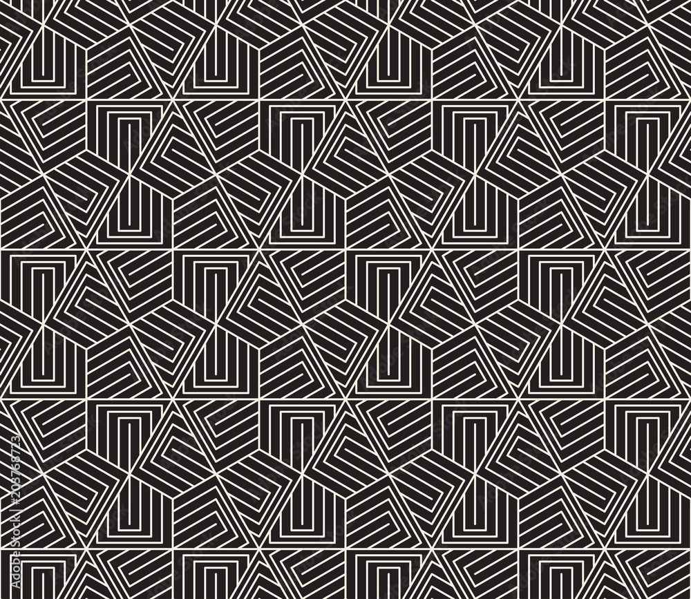 Vector seamless pattern. Modern stylish abstract texture. Repeating geometric tiles