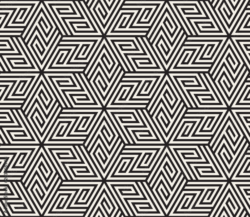 Vector seamless pattern. Modern stylish abstract texture. Repeating geometric tiles