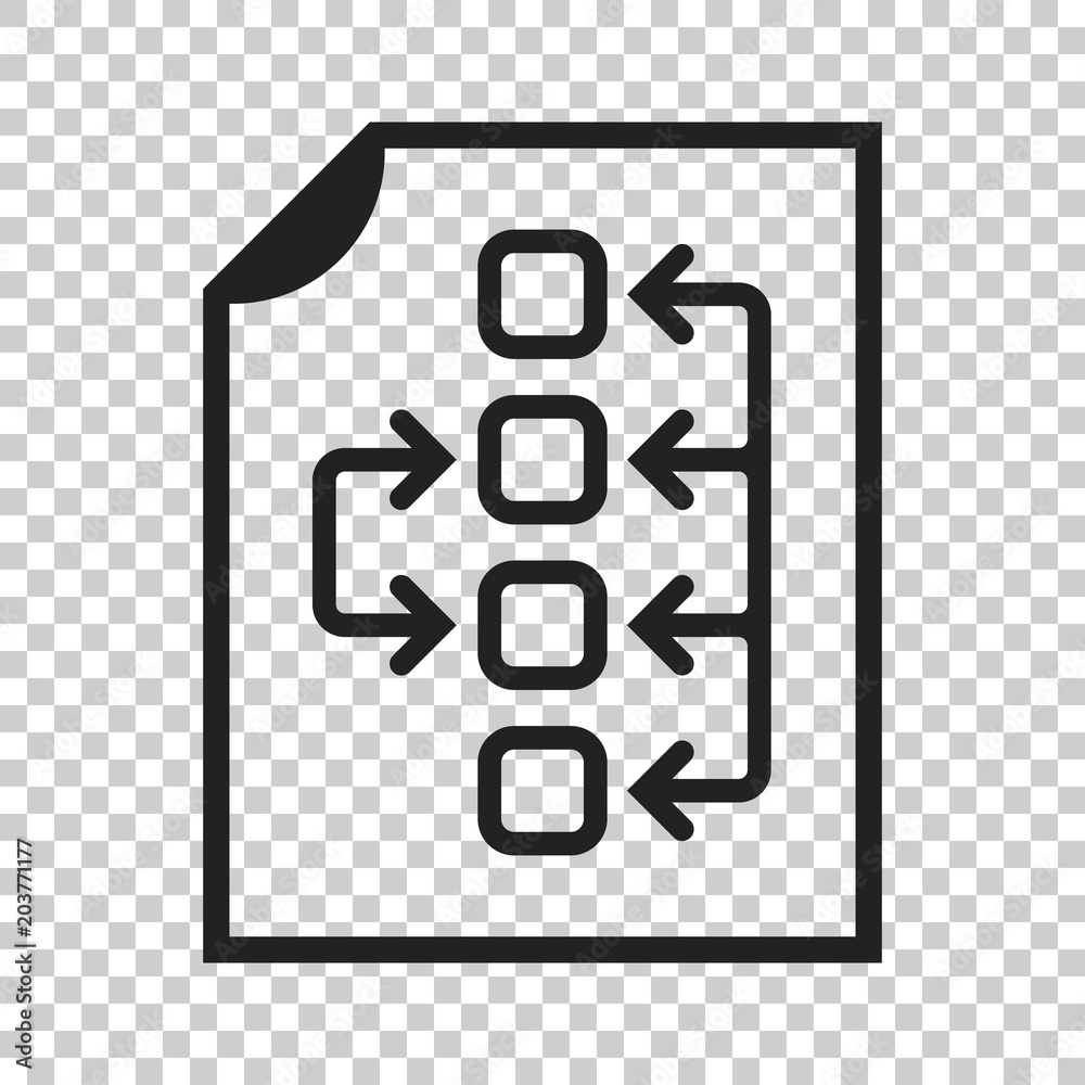 Tactical plan document icon. Vector illustration on isolated transparent background. Business strategy concept plan pictogram. Tactical plan document icon. Vector illustration on isolated transparent background. Business strategy concept plan pictogram.