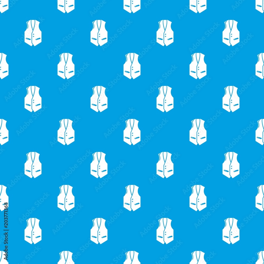Waistcoat pattern vector seamless blue repeat for any use