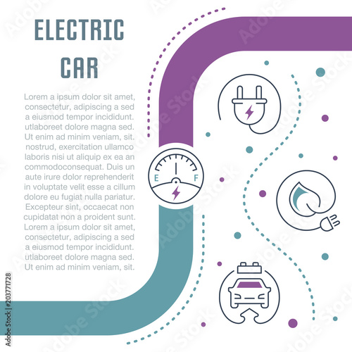 Website Banner and Landing Page of Electric Car.