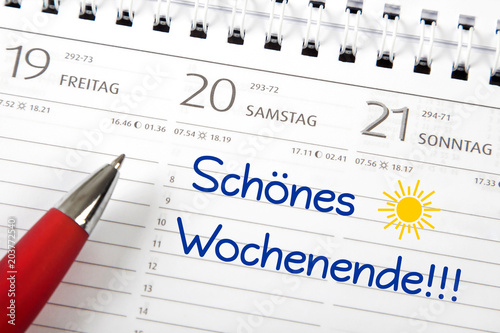 Eintrag im Kalender: Schönes Wochenende! #203772540