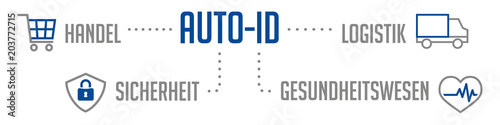 Auto-ID Infografik Bereiche Blau