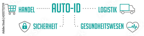 Auto-ID Infografik Bereiche Türkis