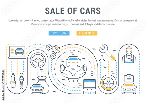Website Banner and Landing Page of Sale of Cars.