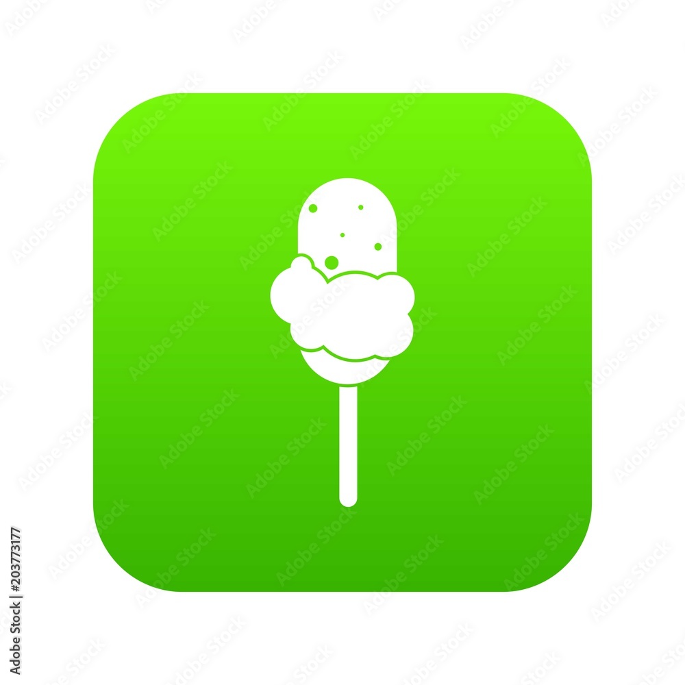 Ice Cream icon digital green for any design isolated on white vector illustration
