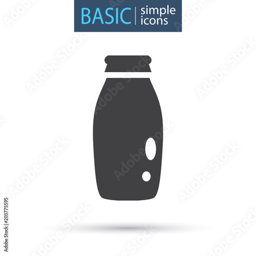 Bottle of milk simple icon photo