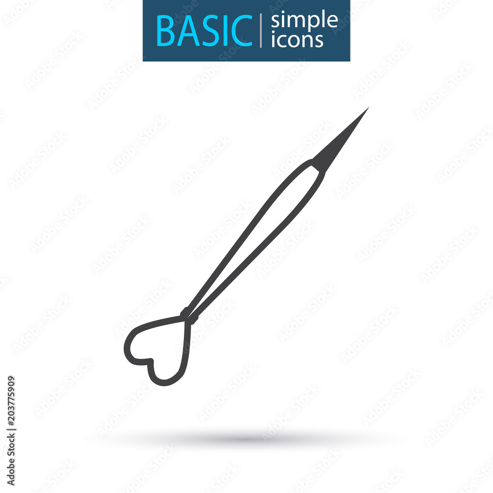 Sport equipment simple dart icon Sport equipment simple dart icon
