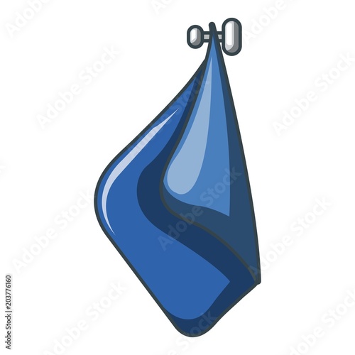 Blue towel icon. Cartoon of blue towel vector icon for web design isolated on white background