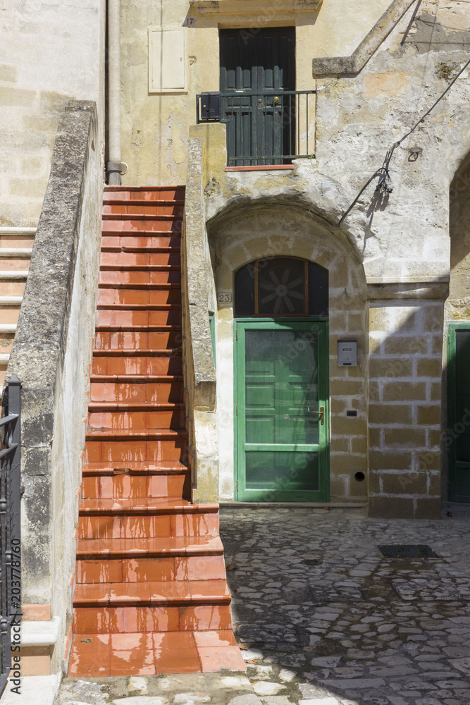 Ancient house in Matera historic district