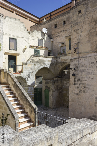 Fototapeta Naklejka Na Ścianę i Meble -  Ancient house in Matera historic district, Italy