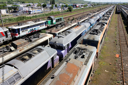 Trains sur voie de garage © Studio Laure