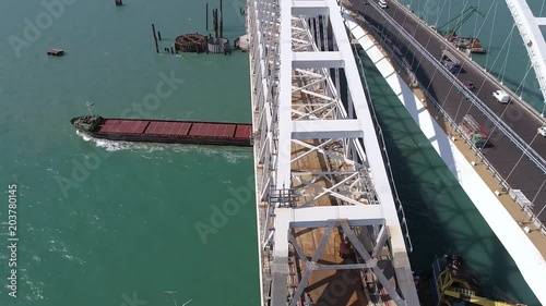 Construction of the Crimea Bridge on April 26, 2018