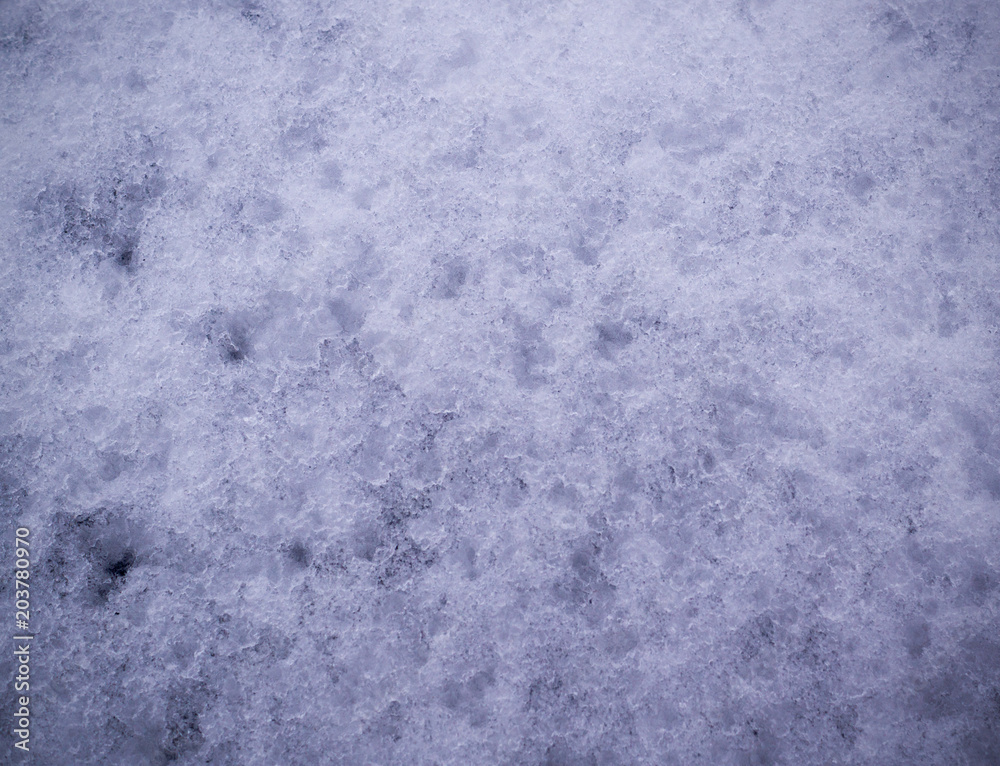 wet white snow texture. vignette, background.