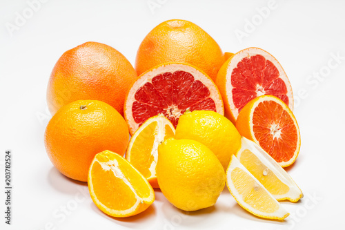 Ripe tropical citrus fruits