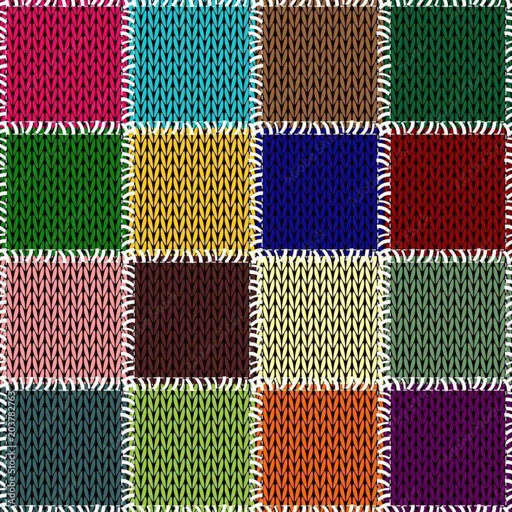 patchwork knitted background patchwork knitted background