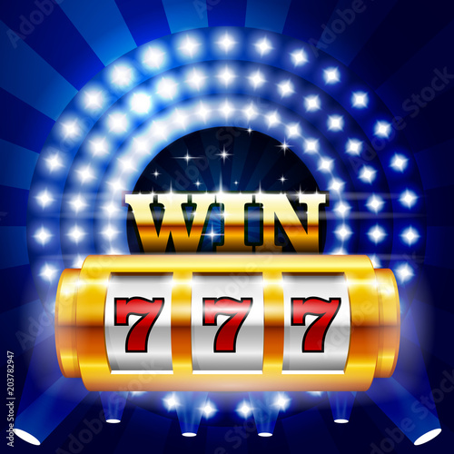 Jackpot - 777 on casino slot machine, big win and gambling concept