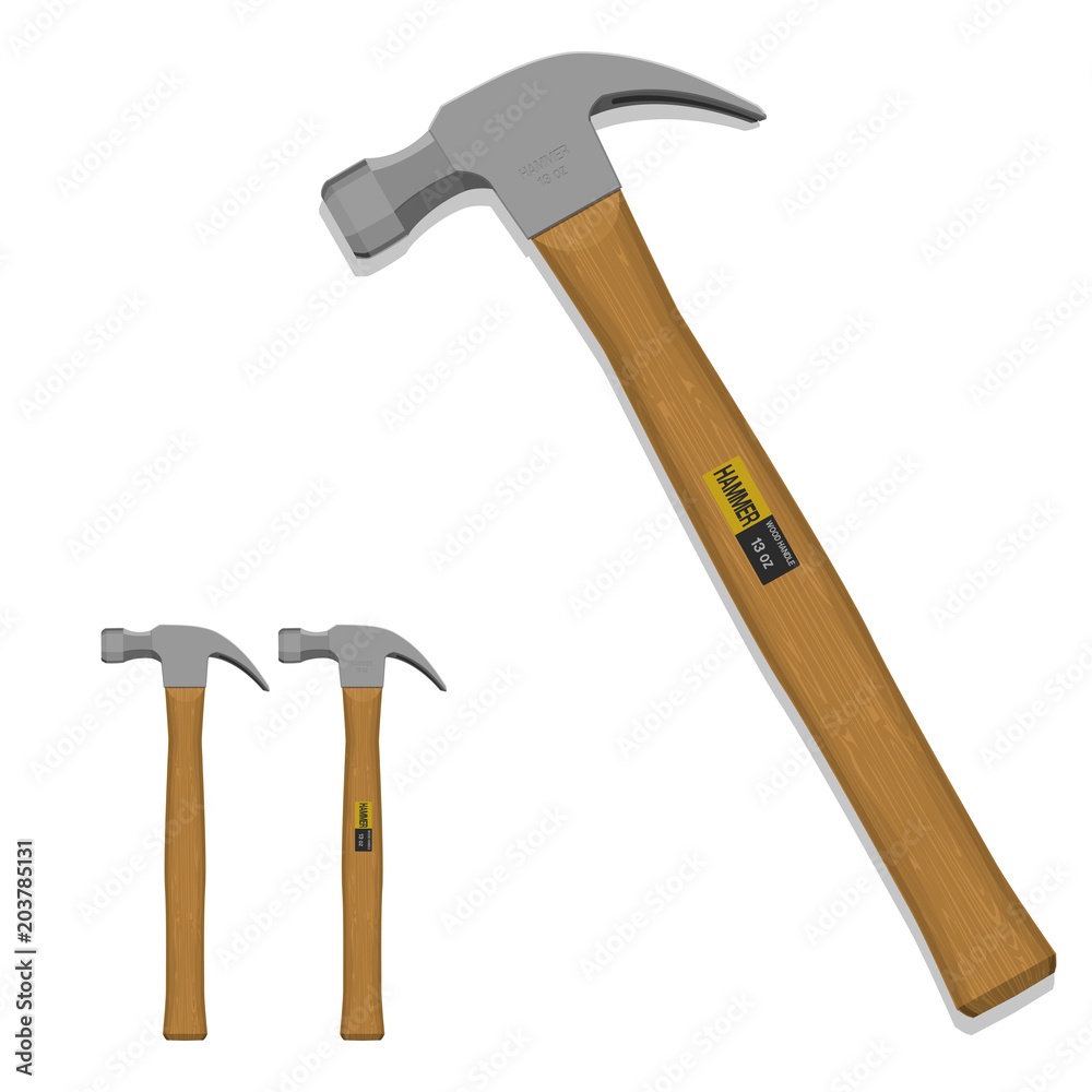 An Isolated hammer on transparent background. There are marking hammer and without marking hammer in this collection An Isolated hammer on transparent background. There are marking hammer and without marking hammer in this collection