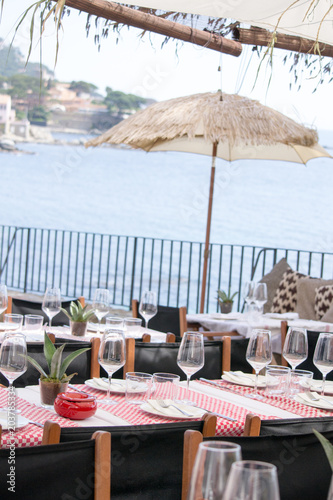 Restaurant by the sea.