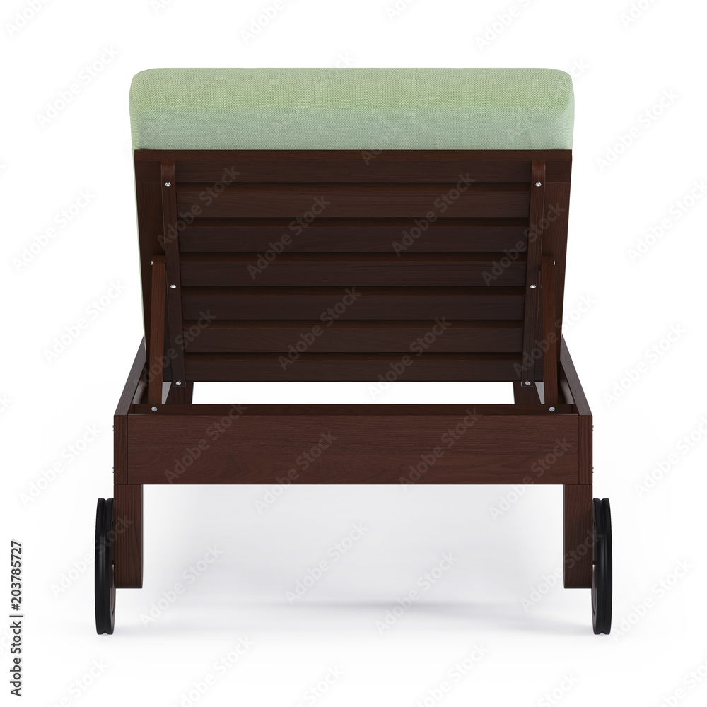 Chaise lounge on white background. 3D rendering. Chaise lounge on white background. 3D rendering.