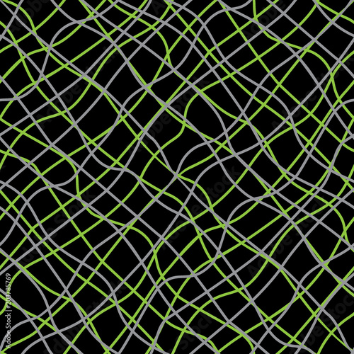 Abstract confusing lines dark seamless pattern