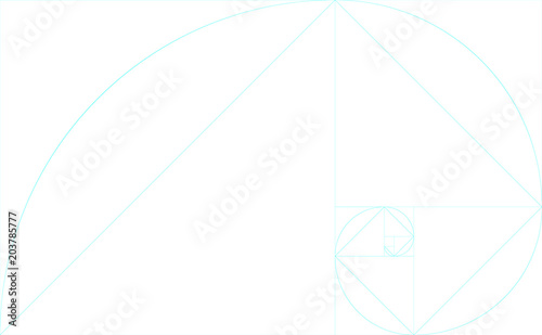Golden ratio template blank with guides