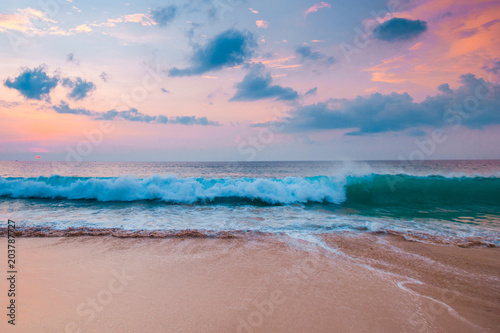 Radiant sea beach sunset