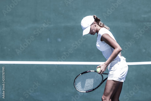 Female tennis player © yellowj