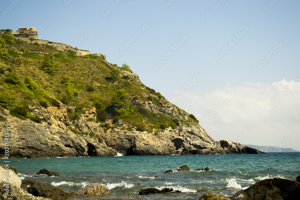 Tipycal Cliff in italian sea