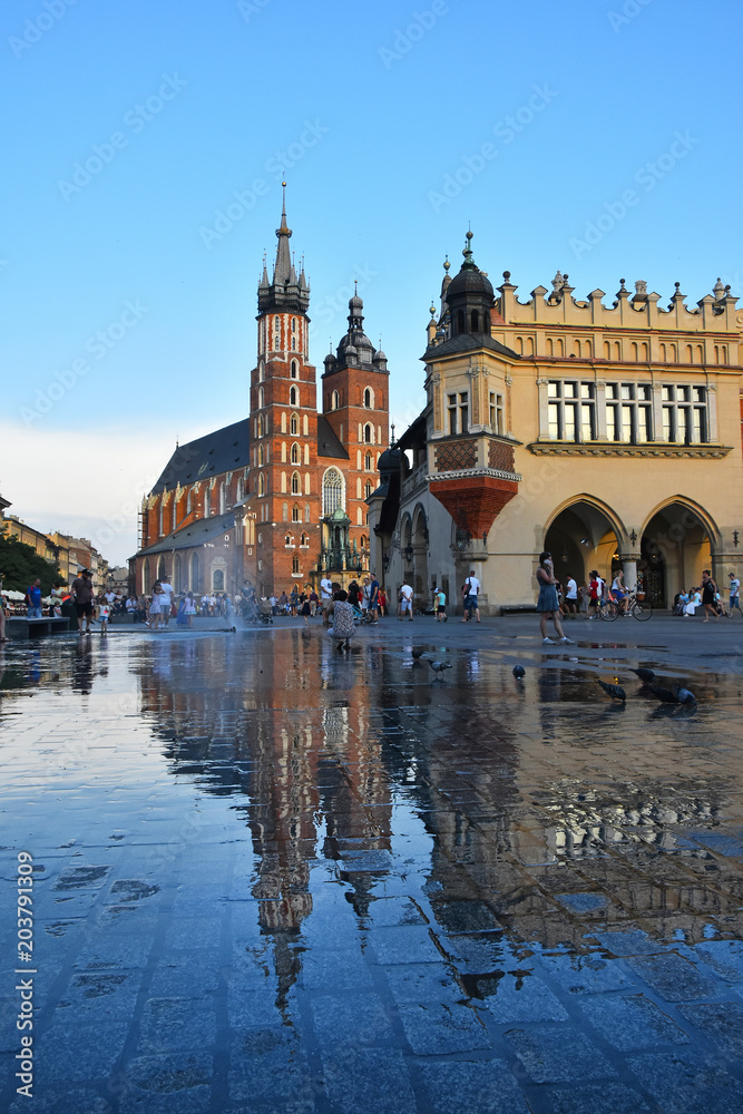 Main Market Square in Krakow, Poland