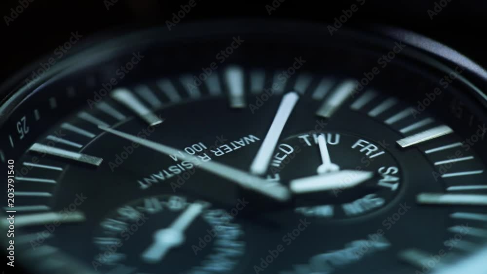 Extreme close up hand watch time lapse. Macro Extreme close up hand watch time lapse. Macro
