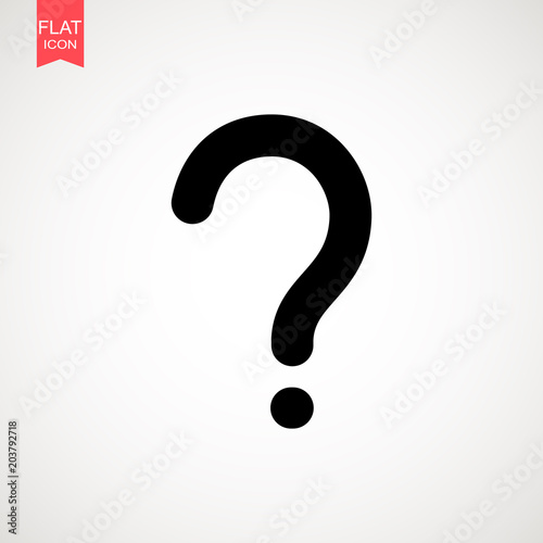 Question Icon Vector flat design style. Question mark sign icon  vector illustration.