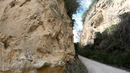 Lösshohlweg Eichgasse bei Bickensohl, Kaiserstuhl, Hohlweg, Strasse, Weinbau, Geologie, 4K photo