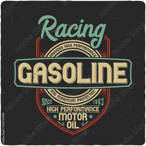 Vintage label design with lettering composition on dark background. T-shirt design.