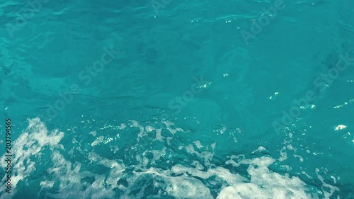 Wallpaper Mural Beautiful deep blue Mediterranean Sea water. Ocean waves. Cruise ship vacation in Europe. Environmental and nature with deep blue sea. Reflection of sky and water ripples. Torontodigital.ca