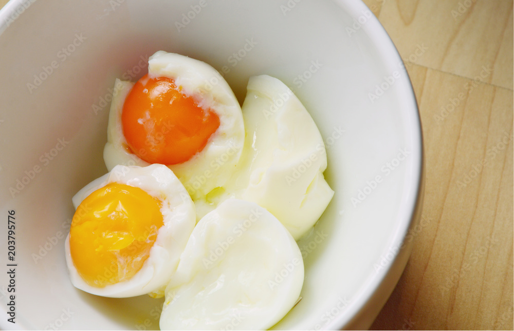boiled eggs without shell in bowl.
Egg keep you feeling full much longer than cereal or toast. boiled eggs without shell in bowl.
Egg keep you feeling full much longer than cereal or toast.