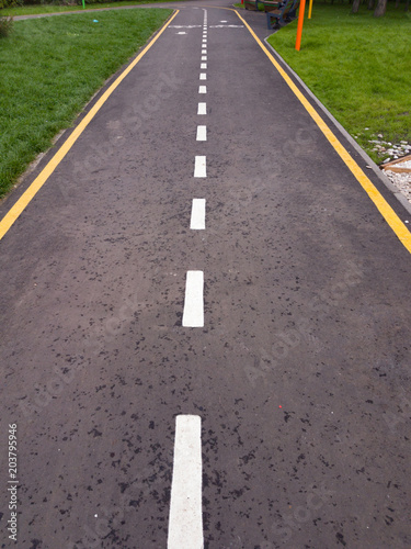 Wallpaper Mural The marks on the asphalt road in the city Torontodigital.ca