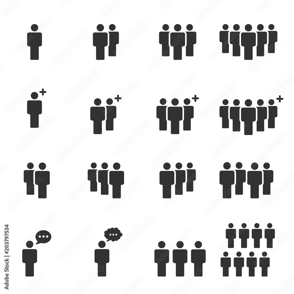 People Icons , Person work group Team Vector People Icons , Person work group Team Vector