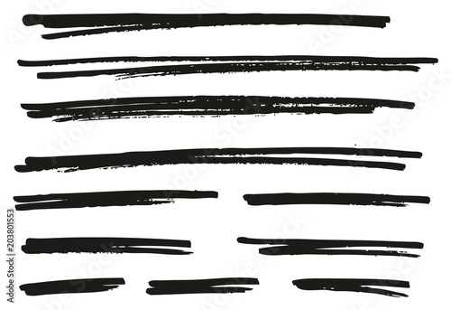 Pen Strokes Bold Line & Background Set 06