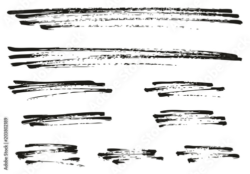 Wallpaper Mural Pen Strokes Bold Grunge Line & Background Set 13 Torontodigital.ca